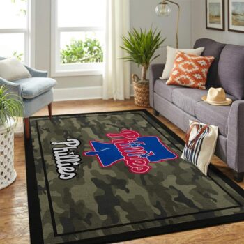 Philadelphia Phillies Mlb Area Rugs Camo Style Living Room Carpet Team Logo Home Rug Regtangle Carpet Floor Decor Home Decor 0