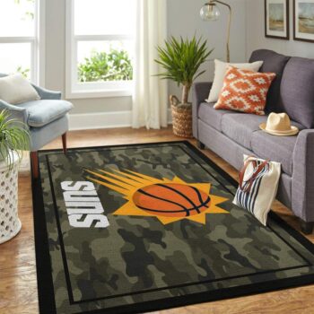 Phoenix Suns Nba Area Rugs Camo Style Living Room Carpet Team Logo Home Rug Regtangle Carpet Floor Decor Home Decor 0