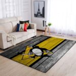Pittsburgh Penguins Nhl Team Logo Area Rugs Wooden Style Living Room Carpet Sports Rug Regtangle Carpet Floor Decor Home Decor 0