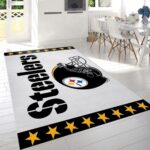 Pittsburgh Steelers Helmet Nfl Logo Area Rug For Gift Living Room Rug 0