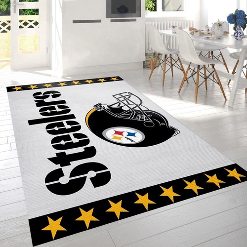 Pittsburgh Steelers Helmet Nfl Logo Area Rug For Gift Living Room Rug 0 Pittsburgh Steelers Helmet Nfl Logo Area Rug For Gift Living Room Rug 0