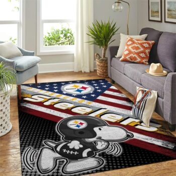 Pittsburgh Steelers Nfl Area Rugs American Flag Snoopy Living Room Carpet Team Logo Sports Rug Regtangle Carpet Floor Decor Home Decor 0