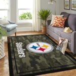 Pittsburgh Steelers Nfl Area Rugs Camo Style Living Room Carpet Team Logo Home Rug Regtangle Carpet Floor Decor Home Decor 0