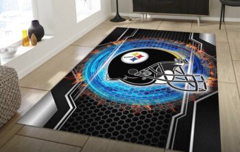 Pittsburgh Steelers Rug Football Nfl Area Rug Sport Art Home Living Decor 0
