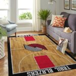 Portland Trail Blazers Area Rug Nba Basketball Team Logo Carpet Living Room Rugs Rug Regtangle Carpet Floor Decor Home Decor V6614 0