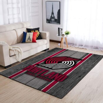 Portland Trailblazers Nba Team Logo Area Rugs Wooden Style Living Room Carpet Sports Rug Regtangle Carpet Floor Decor Home Decor 0
