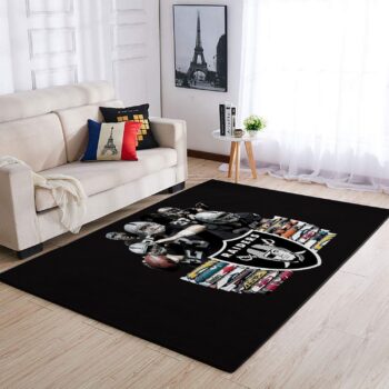 Raiders Area Rug Nfl Football Team Logo Carpet Living Room Rugs Rug Regtangle Carpet Floor Decor Home Decor V1645 0
