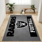 Raiders Football Banner Nfl Logo Area Rug For Gift Living Room Rug Hom 0