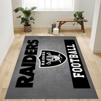 Raiders Football Banner Nfl Logo Area Rug For Gift Living Room Rug Hom 0