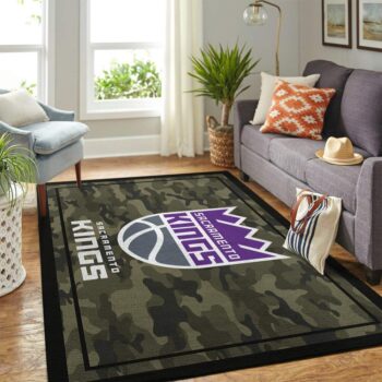 Sacramento Kings Nba Area Rugs Camo Style Living Room Carpet Team Logo Home Rug Regtangle Carpet Floor Decor Home Decor 0