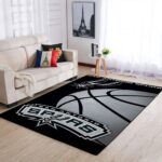 San Antonio Spurs Area Rug Nba Basketball Team Logo Carpet Living Room Rugs Rug Regtangle Carpet Floor Decor Home Decor V1714 0