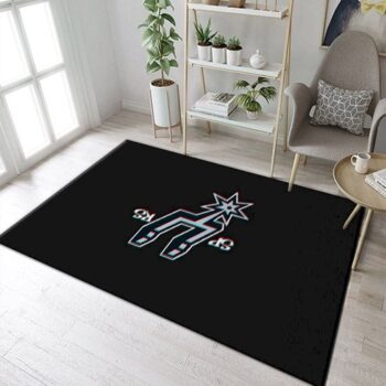San Antonio Spurs Logo Tiktok Rug Area Rug Floor Decor San Antonio Spu 0