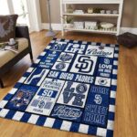 San Diego Padres Area Rug Mlb Baseball Team Logo Carpet Living Room Rugs Rug Regtangle Carpet Floor Decor Home Decor V5573 0