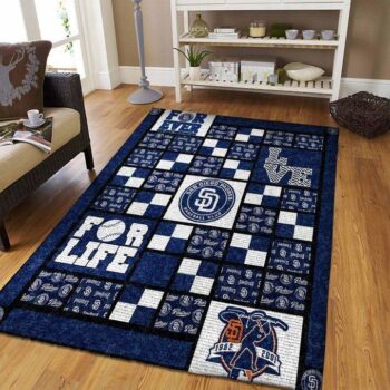San Diego Padres Mlb Baseball Area Rug Baseball Rug Regtangle Carpet Floor Decor Home Decor V6706 0