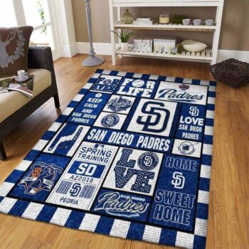 San Diego Padres Mlb Baseball Area Rug Baseball Rug Regtangle Carpet Floor Decor Home Decor V6709 0