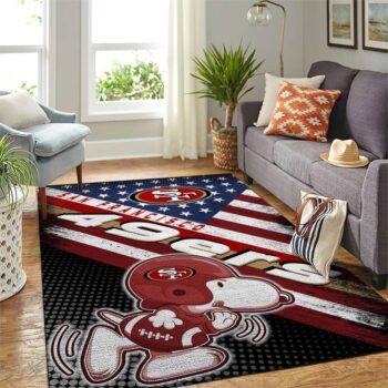 San Francisco 49ers Nfl Area Rugs American Flag Snoopy Living Room Carpet Team Logo Sports Rug Regtangle Carpet Floor Decor Home Decor 0
