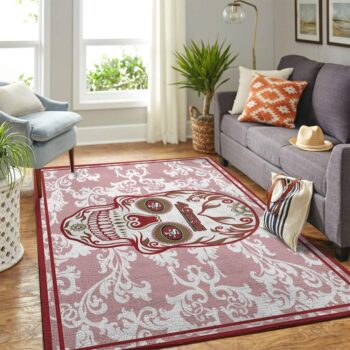 San Francisco 49ers Nfl Area Rugs Skull Flower Style Living Room Carpet Sports Rug Regtangle Carpet Floor Decor Home Decor 0