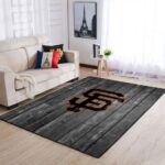 San Francisco Giants Mlb Area Rugs Baseball Living Room Carpet Team Logo Wooden Home Rug Regtangle Carpet Floor Decor Home Decor 0