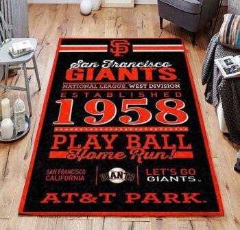San Francisco Giants Mlb Baseball Area Rug Baseball Rug Regtangle Carpet Floor Decor Home Decor V11216 0