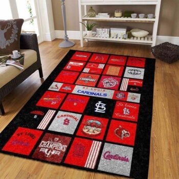 St Louis Cardinals Mlb Baseball Area Rug Baseball Rug Regtangle Carpet Floor Decor Home Decor V6699 0