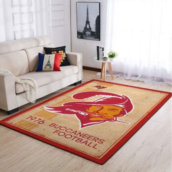 Tampa Bay Buccaneers Nfl Area Rugs Retro Style Living Room Carpet Team Logo Sports Rug Regtangle Carpet Floor Decor Home Decor 0