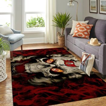 Tampa Bay Buccaneers Nfl Area Rugs Team Logo Skull Style Living Room Carpet Sports Rug Regtangle Carpet Floor Decor Home Decor 0