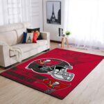 Tampa Bay Buccaneers Nfl Team Logo Helmet Rectangle Area Rug Area Rug Living Room Carpet Rug Regtangle Carpet Floor Decor Home Decor 0