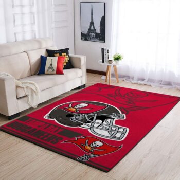 Tampa Bay Buccaneers Nfl Team Logo Helmet Rectangle Area Rug Area Rug Living Room Carpet Rug Regtangle Carpet Floor Decor Home Decor 0