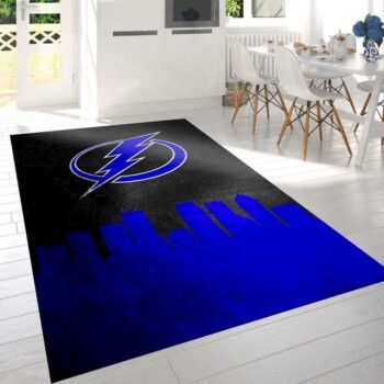 Tampa Bay Lightning Nfl Team Logo Rug Living Room Rug Us Gift Decor 0