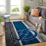 Tampa Bay Lightning Nhl Team Logo Area Rugs Wooden Style Living Room Carpet Sports Rug Regtangle Carpet Floor Decor Home Decor 0