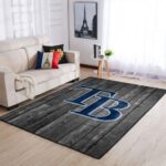 Tampa Bay Rays Mlb Team Logo Grey Area Rugs Wooden Style Living Room Carpet Sports Rug Regtangle Carpet Floor Decor Home Decor 0