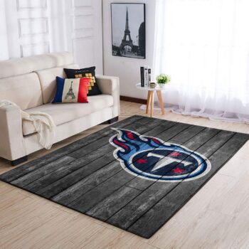 Tennessee Titans Nfl Team Logo Grey Area Rugs Wooden Style Living Room Carpet Sports Rug Regtangle Carpet Floor Decor Home Decor 0