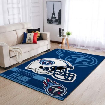 Tennessee Titans Nfl Team Logo Helmet Rectangle Area Rug Area Rug Living Room Carpet Rug Regtangle Carpet Floor Decor Home Decor 0