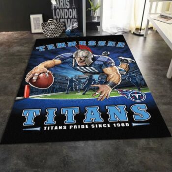 Tennessee Titans Rug End Zone Nfl Football Collage Area Rug Sport Art Floor Mat Carpet 0