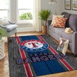 Texas Rangers Mlb Area Rugs Baseball Living Room Carpet Team Logo Wooden Style Home Rug Regtangle Carpet Floor Decor Home Decor 0