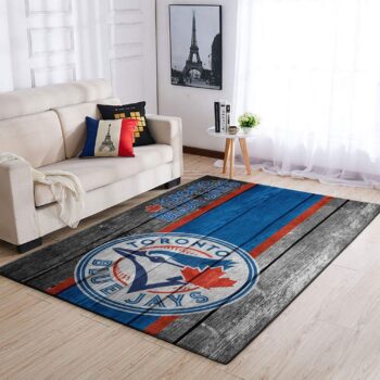 Toronto Blue Jays Mlb Team Logo Area Rugs Wooden Style Living Room Carpet Sports Rug Regtangle Carpet Floor Decor Home Decor 0