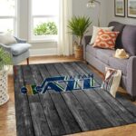 Utah Jazz Nba Area Rugs Basketball Living Room Carpet Team Logo Wooden Home Rug Regtangle Carpet Floor Decor Home Decor 0