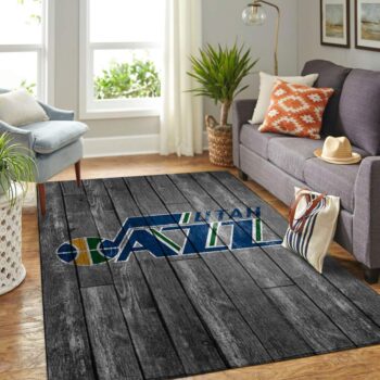 Utah Jazz Nba Area Rugs Basketball Living Room Carpet Team Logo Wooden Home Rug Regtangle Carpet Floor Decor Home Decor 0