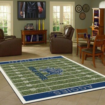 Utah State Aggies Home Field Area Rug Football Team Logo Carpet Living Room Rugs Rug Regtangle Carpet Floor Decor Home Decor 0