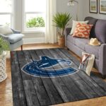 Vancouver Canucks Nhl Team Logo Grey Area Rugs Wooden Style Living Room Carpet Sports Rug Regtangle Carpet Floor Decor Home Decor 0