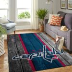 Washington Capitals Nhl Team Logo Area Rugs Wooden Style Living Room Carpet Sports Rug Regtangle Carpet Floor Decor Home Decor 0