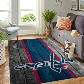 Washington Capitals Nhl Team Logo Area Rugs Wooden Style Living Room Carpet Sports Rug Regtangle Carpet Floor Decor Home Decor 0