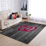 Washington Nationals Mlb Area Rugs Baseball Living Room Carpet Team Logo Wooden Home Rug Regtangle Carpet Floor Decor Home Decor 0