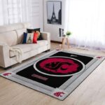 Washington State Cougars Area Rugs Ncaa Football Basketball Living Room Carpet Team Logo Floor Home Decor 200303125 0