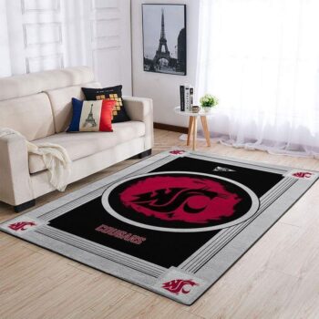 Washington State Cougars Area Rugs Ncaa Football Basketball Living Room Carpet Team Logo Floor Home Decor 200303125 0