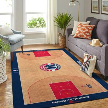 Washington Wizards Court Area Rug Nba Basketball Team Logo Carpet Living Room Rugs Rug Regtangle Carpet Floor Decor Home Decor 0
