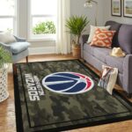 Washington Wizards Nba Area Rugs Camo Style Living Room Carpet Team Logo Home Rug Regtangle Carpet Floor Decor Home Decor 0