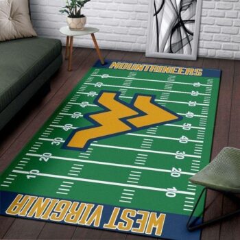 West Virginia Mountaineers Home Field Area Rug Football Team Logo Carpet Living Room Rugs Rug Regtangle Carpet Floor Decor Home Decor V17225 0
