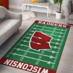 Wisconsin Badgers Home Field Area Rug Football Living Room Carpet Home Rug Regtangle Carpet Floor Decor Home Decor 0