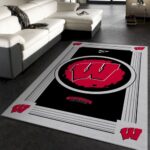 Wisconsin Badgers Ncaa Team Logo Nice Gift Home Decor Rectangle Area R 0